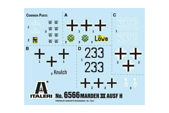 Model Kit military 6566 - Sd.Kfz 138 Ausf. H Marder III with crew (1:35)