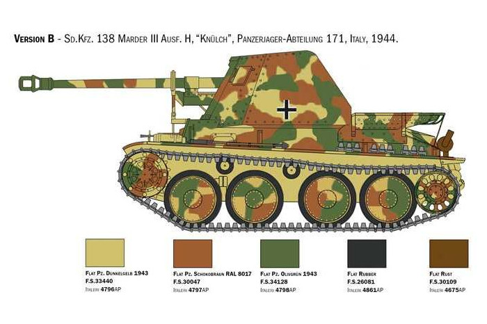 Model Kit military 6566 - Sd.Kfz 138 Ausf. H Marder III with crew (1:35)