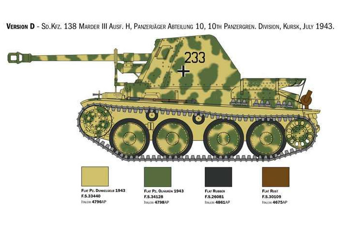 Model Kit military 6566 - Sd.Kfz 138 Ausf. H Marder III with crew (1:35)