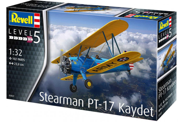 Plastic ModelKit letadlo 03837 - Stearman PT-17 Kaydet (1:32)