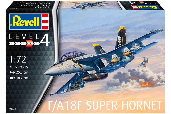 Plastic ModelKit letadlo 03834 - F/A18F Super Hornet (1:72)
