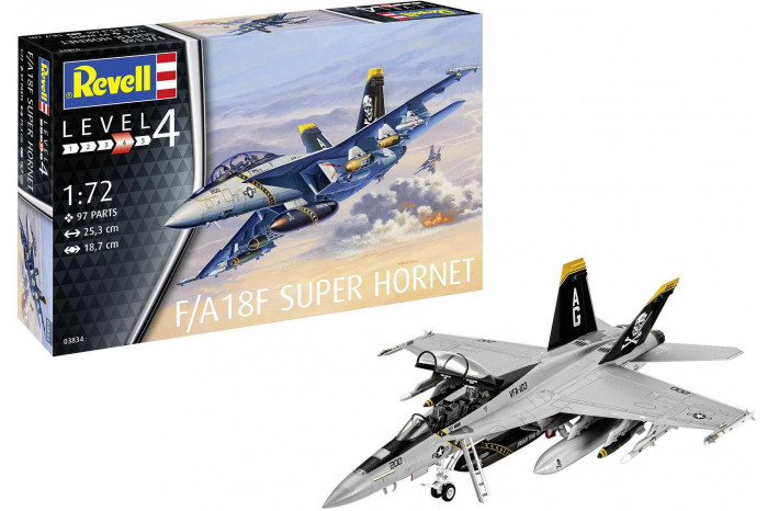 Plastic ModelKit letadlo 03834 - F/A18F Super Hornet (1:72)