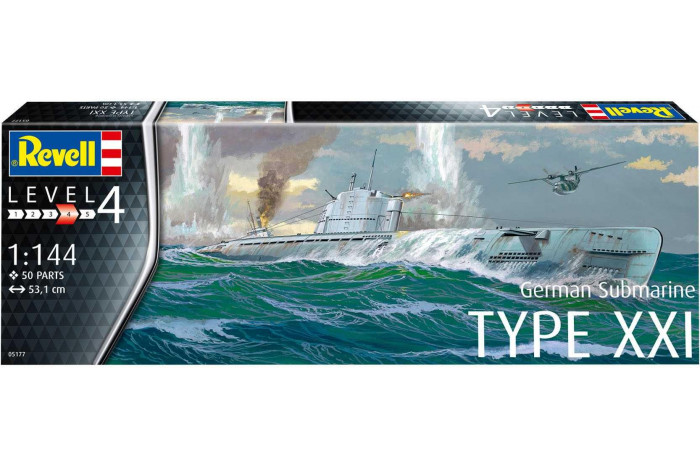 Plastic ModelKit ponorka 05177 - German Submarine Typ XXI (1:144)