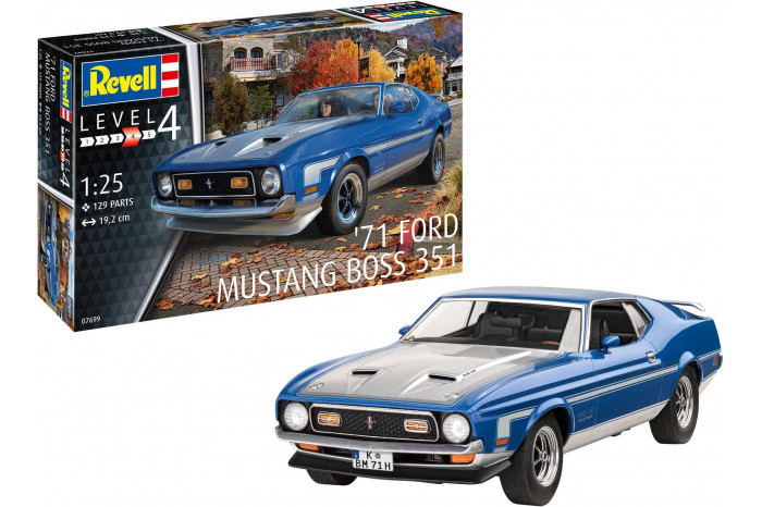 Plastic ModelKit auto 07699 - 71 Ford Mustang Boss 351 (1:25)