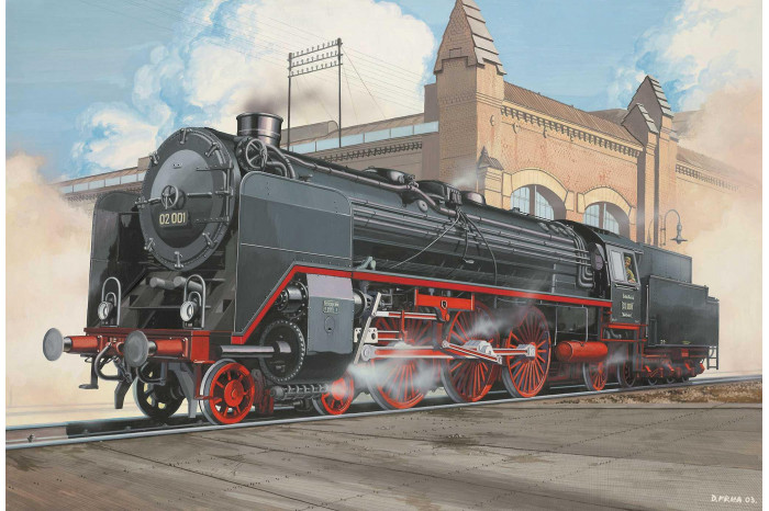 Plastic ModelKit lokomotiva 02171 - Express locomotive BR 02 & Tender 2'2'T30 (1:87)