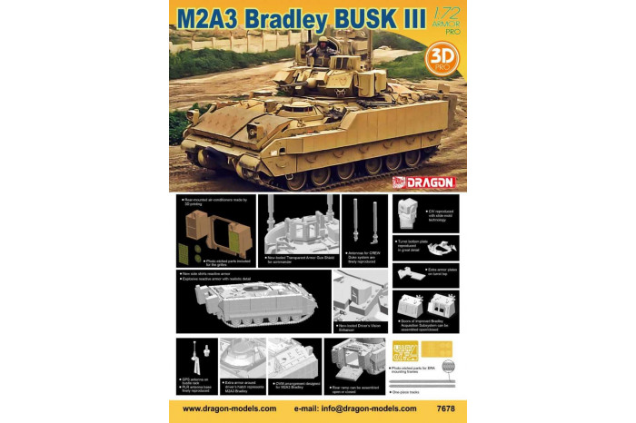 Model Kit tank 7678 - M2A3 BRADLEY BUSK III (1:72)