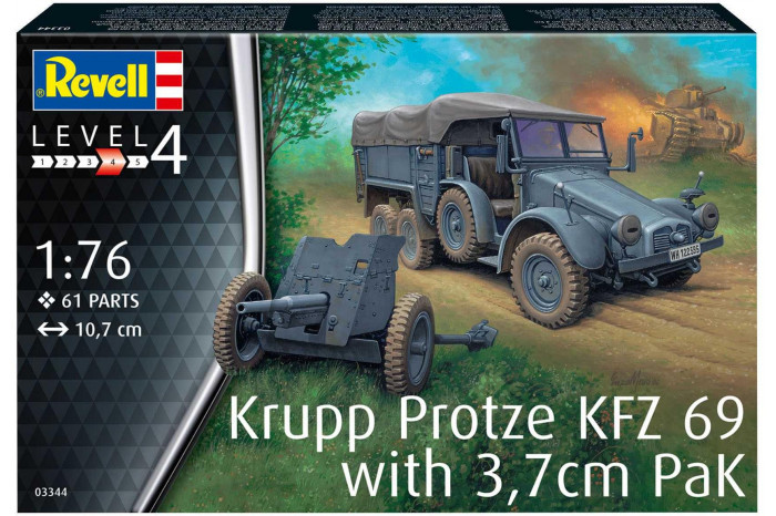 Plastic ModelKit military 03344 - Krupp Protze KFZ 69 with 3,7cm Pak (1:76)
