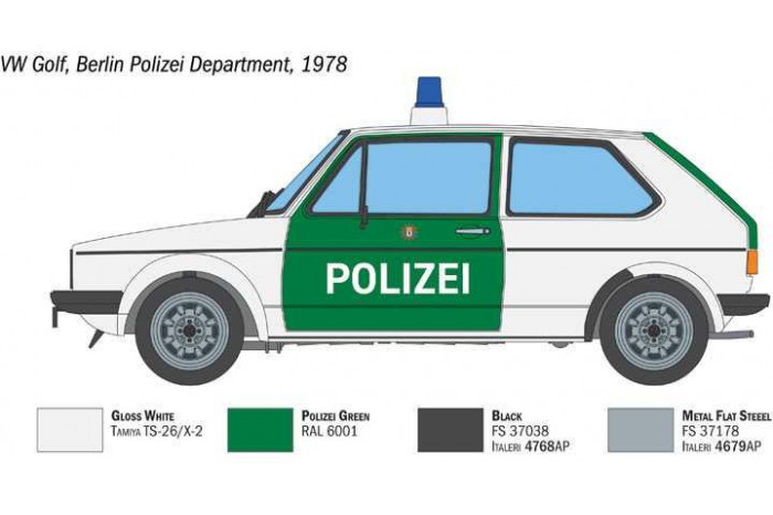 Model Kit auto 3666 - VW Golf "POLIZEI" (1:24)