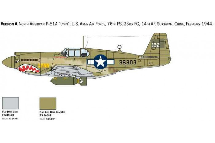 Model Kit letadlo 1423 - P-51A Mustang (1:72)