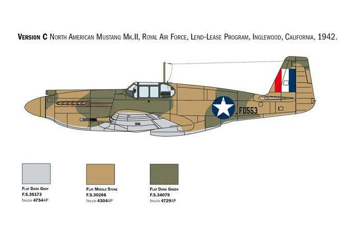 Model Kit letadlo 1423 - P-51A Mustang (1:72)