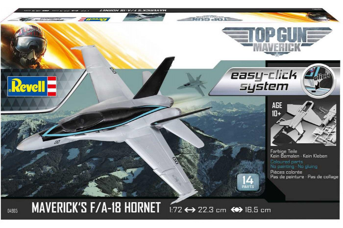 EasyClick ModelSet letadlo 64965 - Maverick's F/A-18 Hornet "Top Gun" (1:72)