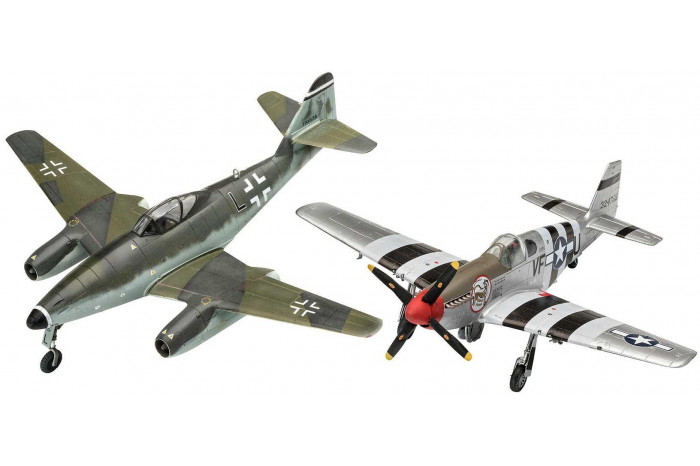 Plastic Modelkit letadla 03711 - Me262 & P-51B (1:72)