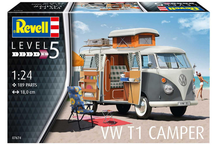 Plastic ModelKit auto 07674 - VW T1 Camper (1:24)