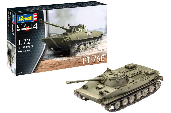 Plastic ModelKit tank 03314 - PT-76B (1:72)