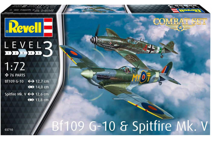 ModelSet letadla 63710 - Bf109G-10 & Spitfire Mk.V (1:72)