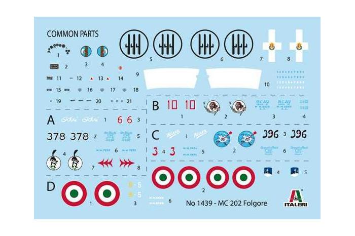 Model Kit letadlo 1439 - MC 202 Folgore (1:72)