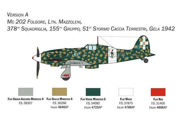 Model Kit letadlo 1439 - MC 202 Folgore (1:72)