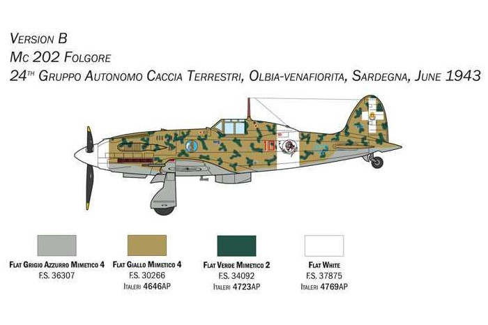 Model Kit letadlo 1439 - MC 202 Folgore (1:72)