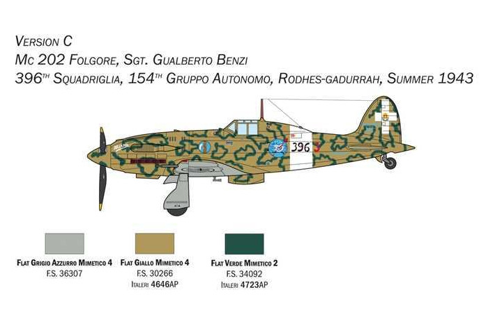 Model Kit letadlo 1439 - MC 202 Folgore (1:72)