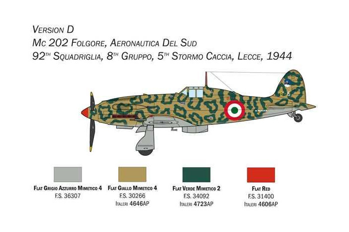 Model Kit letadlo 1439 - MC 202 Folgore (1:72)