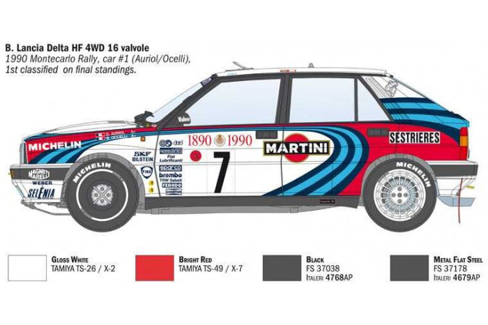 Model Kit auto 4709 - Lancia Delta HF Integrale (1:12)
