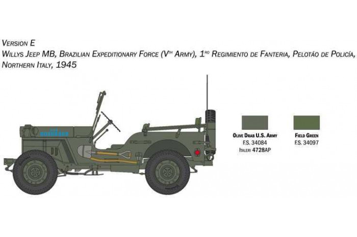 Model Kit auto 3635 - Willys Jeep MB (1:24)