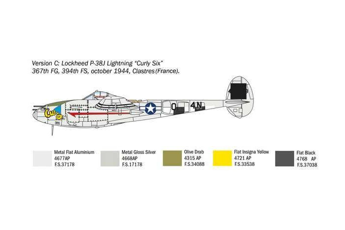 Model Kit letadlo 1446 - P-38J "Lightning" (1:72)