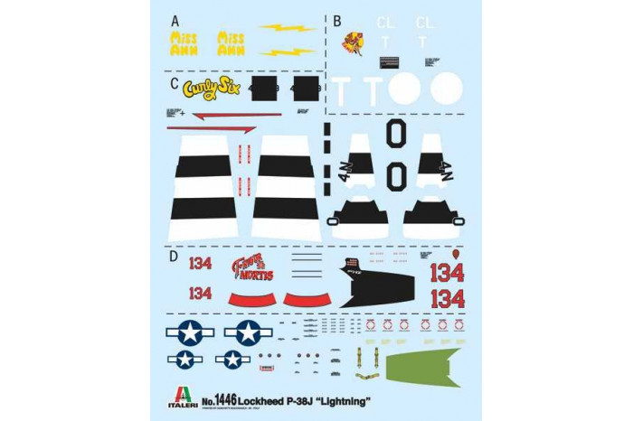 Model Kit letadlo 1446 - P-38J "Lightning" (1:72)
