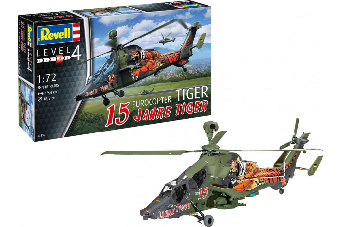 Plastic ModelKit vrtulník 03839 - Eurocopter Tiger - "15 Years Tiger" (1:72)