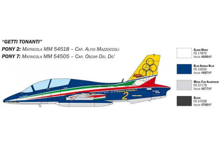 Model Kit letadlo 1461 - Macchi MB 339 P.A.N. 60th Anniversary Special Livery (1:72)