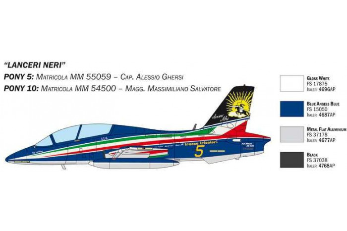 Model Kit letadlo 1461 - Macchi MB 339 P.A.N. 60th Anniversary Special Livery (1:72)