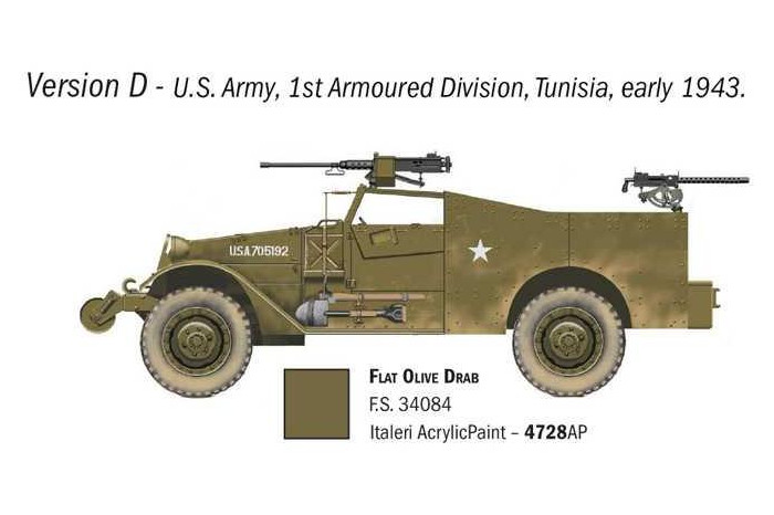 Model Kit military 7063 - M3A1 Scout Car (1:72)