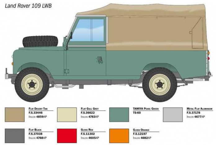 Model Kit military 3665 - Land Rover 109 LWB (1:24)