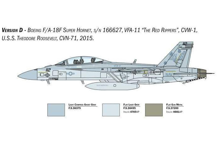 Model Kit letadlo 2823 - F/A-18F Hornet U.S. Navy Special Colors (1:48)