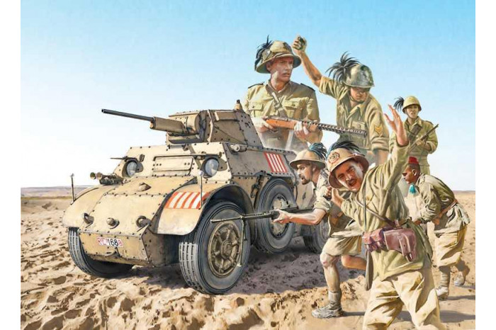 Model Kit military 6591 - AB 41 with Bersaglieri Italian Infantry (1:35)