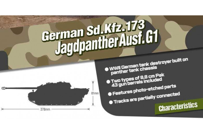 Model Kit tank 13539 - German Sd.kfz.173 Jagdpanther Ausf.G1 (1:35)