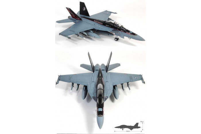 Model Kit letadlo 12577 - USN F/A-18F "VFA-154 Black Knight" (1:72)