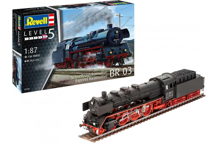 Plastic ModelKit lokomotiva 02166 - Standard express locomotive 03 class with tender (1:87)