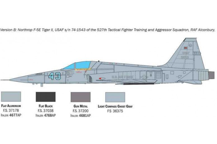 Model Kit letadlo 2827 - Northrop F-5E Tiger II (1:48)