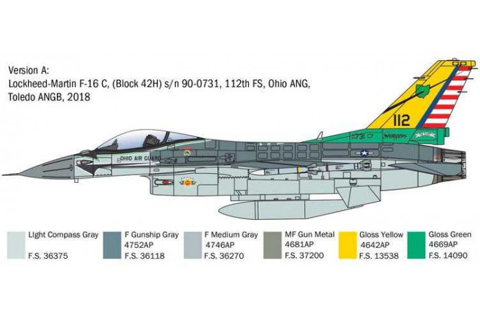 Model Kit letadlo 2825 - F-16C Fighting Falcon (1:48)