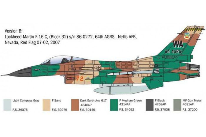 Model Kit letadlo 2825 - F-16C Fighting Falcon (1:48)