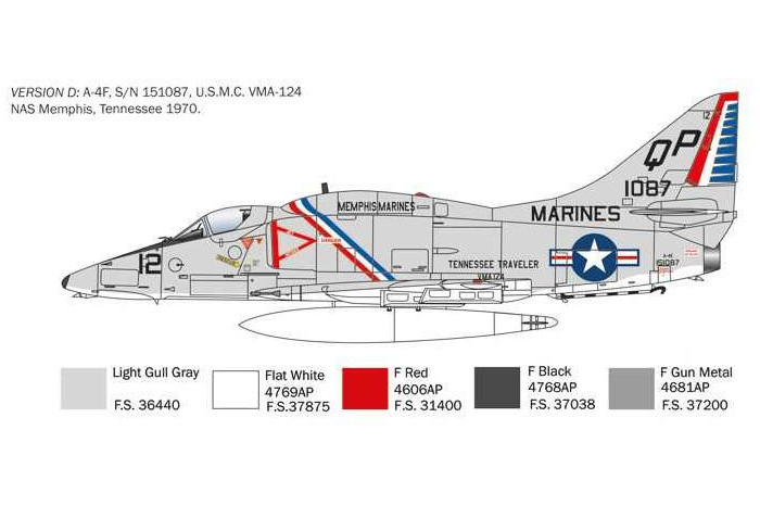 Model Kit letadlo 2826 - A-4 E/F/G Skyhawk (1:48)