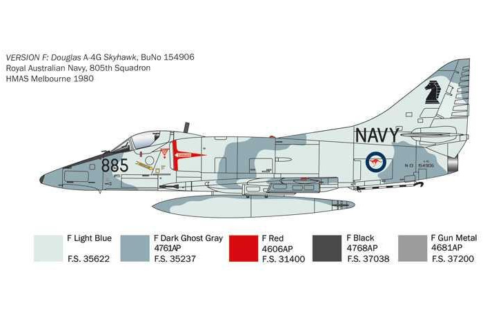 Model Kit letadlo 2826 - A-4 E/F/G Skyhawk (1:48)