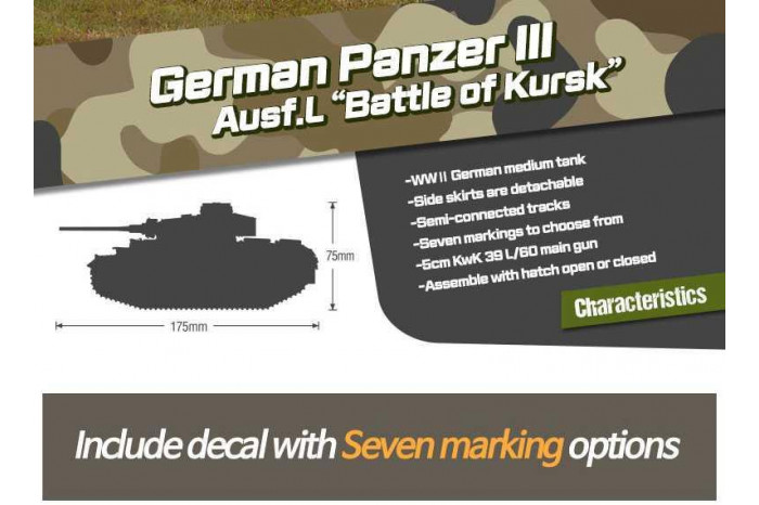 Model Kit military 13545 - German Panzer III Ausf.L "Battle of Kursk" (1:35)