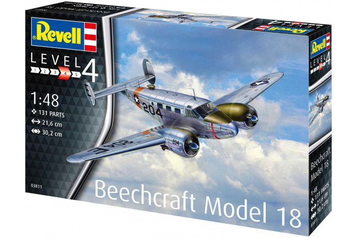 Plastic ModelKit letadlo 03811 - Beechcraft Model 18 (1:48)
