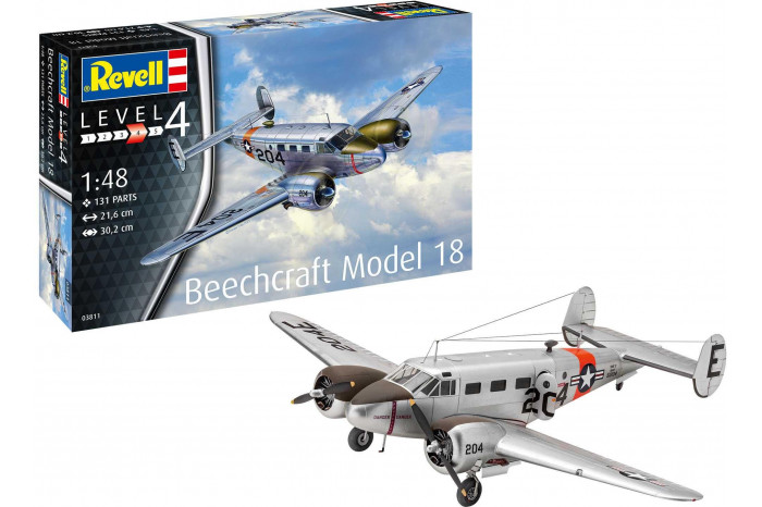 Plastic ModelKit letadlo 03811 - Beechcraft Model 18 (1:48)