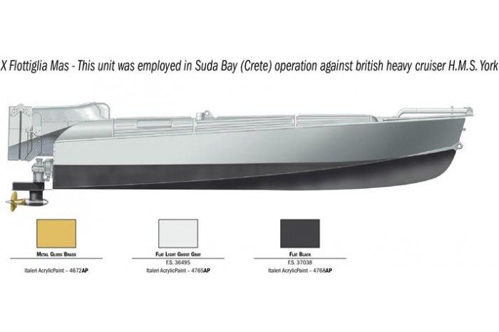 Model Kit loď 5623 - M.T.M. "Barchino" with crew (1:35)