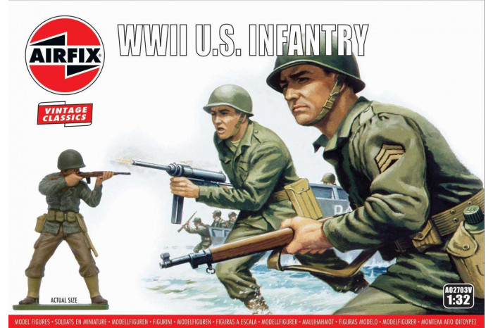Classic Kit VINTAGE figurky A02703V - WWII U.S. Infantry (1:32)