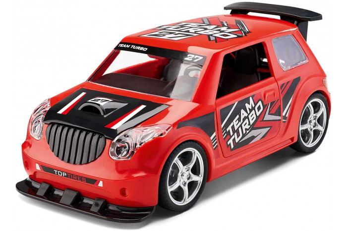 First Construction auto 00910 - Pull Back Rallye Car (červené) (1:20)