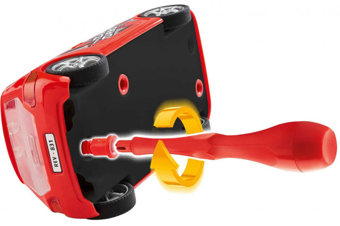 First Construction auto 00910 - Pull Back Rallye Car (červené) (1:20)